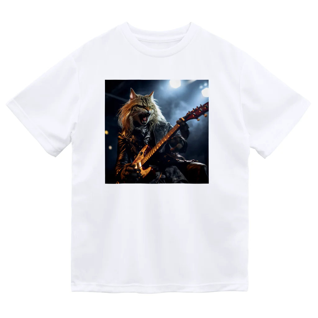 Gavi'sのRockなCat ギターバージョン3 ドライTシャツ