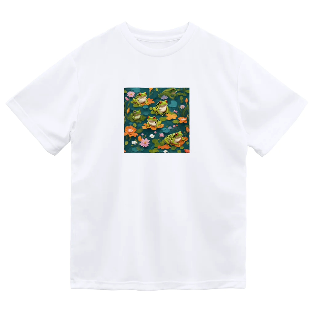 sagimoriのカエルアート Dry T-Shirt