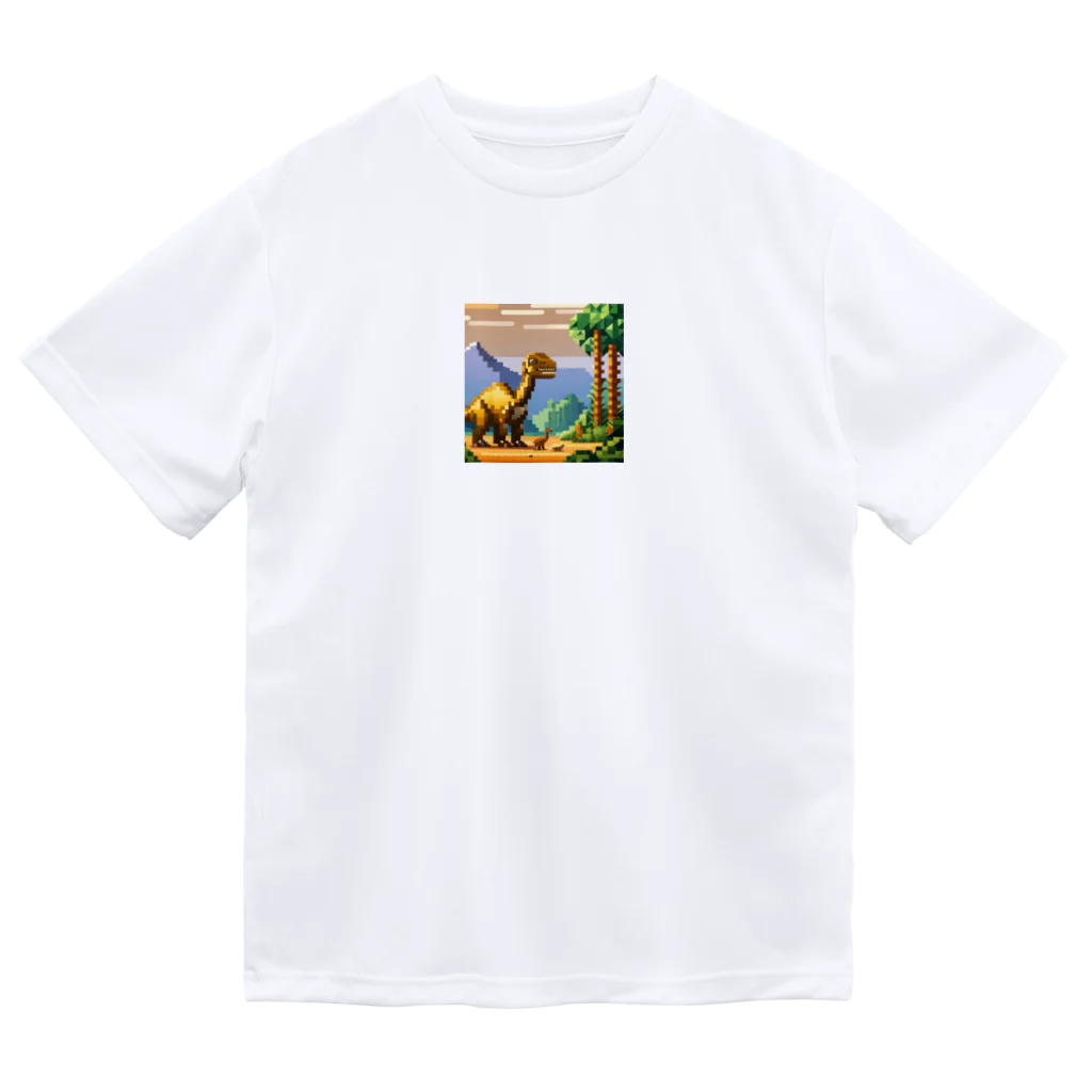 オカメインコのタロのドット絵マイアサウラ ドライTシャツ