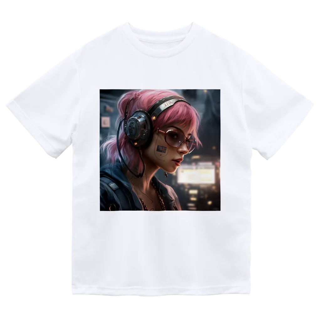 SONESONEのサイバーパンクシティの少女２ ドライTシャツ