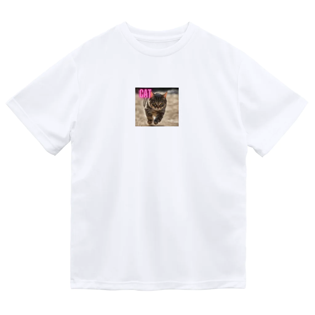 TAIYO 猫好きのピンクロゴCAT 狩猟風 Dry T-Shirt