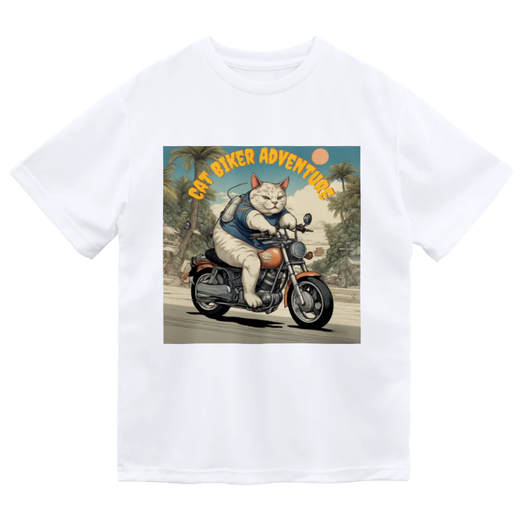 NECOSUIのキャットバイカー ドライTシャツ