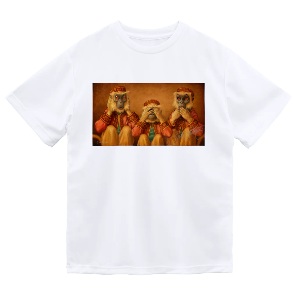 Mottan‘s Art Goods Shopの見ざる・聞かざる・言わざる　See no evil, hear no evil, speak no evil Dry T-Shirt