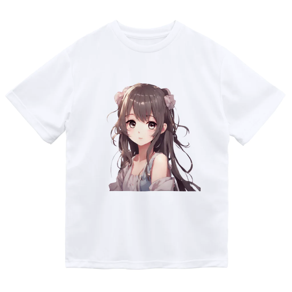 すまいるのかわいい女の子イラストグッズ ドライTシャツ