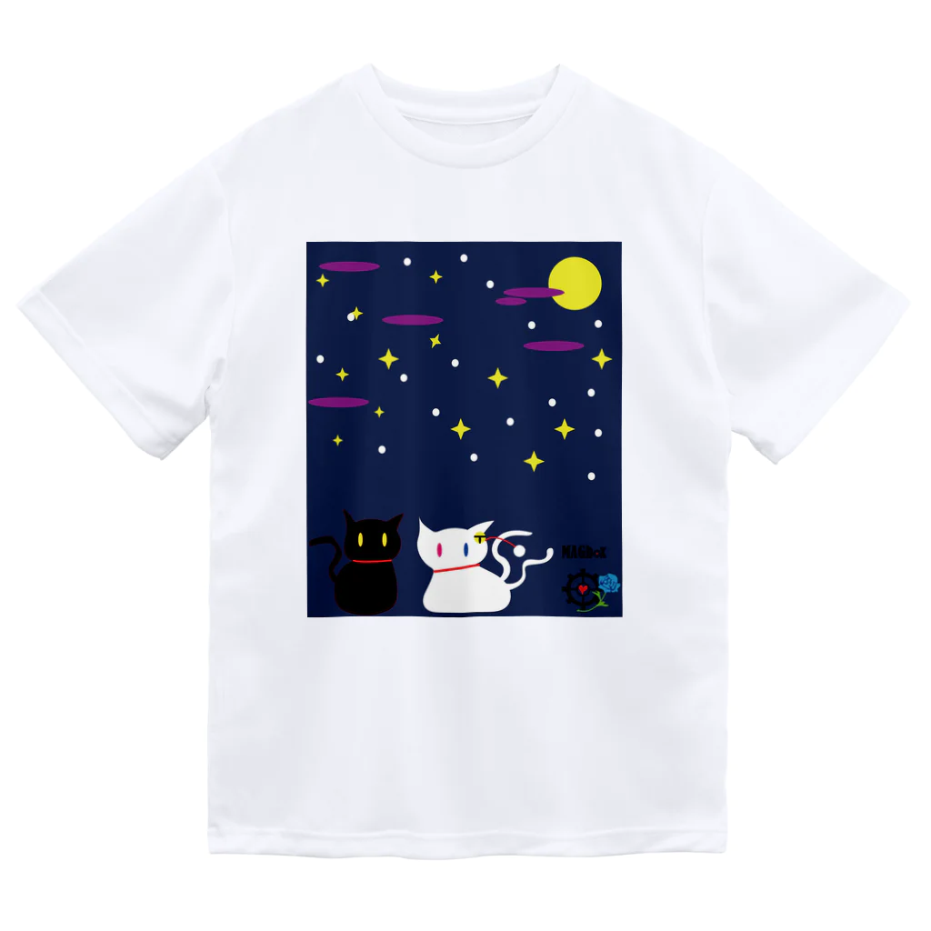 Amasyuiroのmagboxシリーズ　猫月夜 Dry T-Shirt