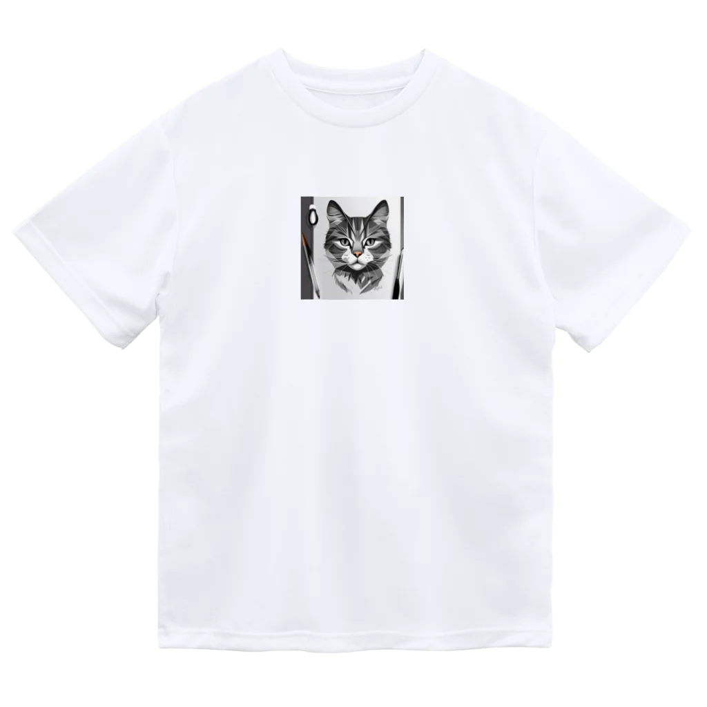 teru8376のイラスト　猫 ドライTシャツ