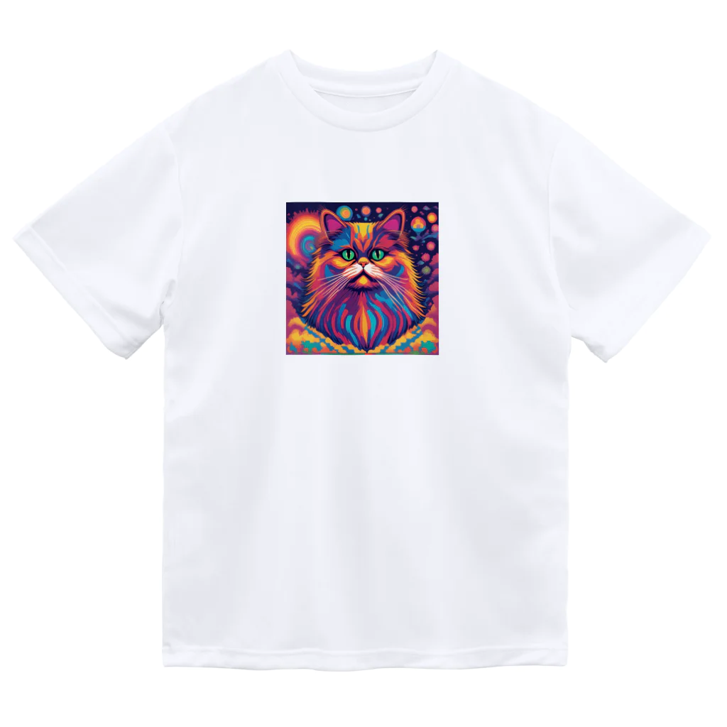 &AIのカラフルデジタルアートペルシャ猫　3 Dry T-Shirt