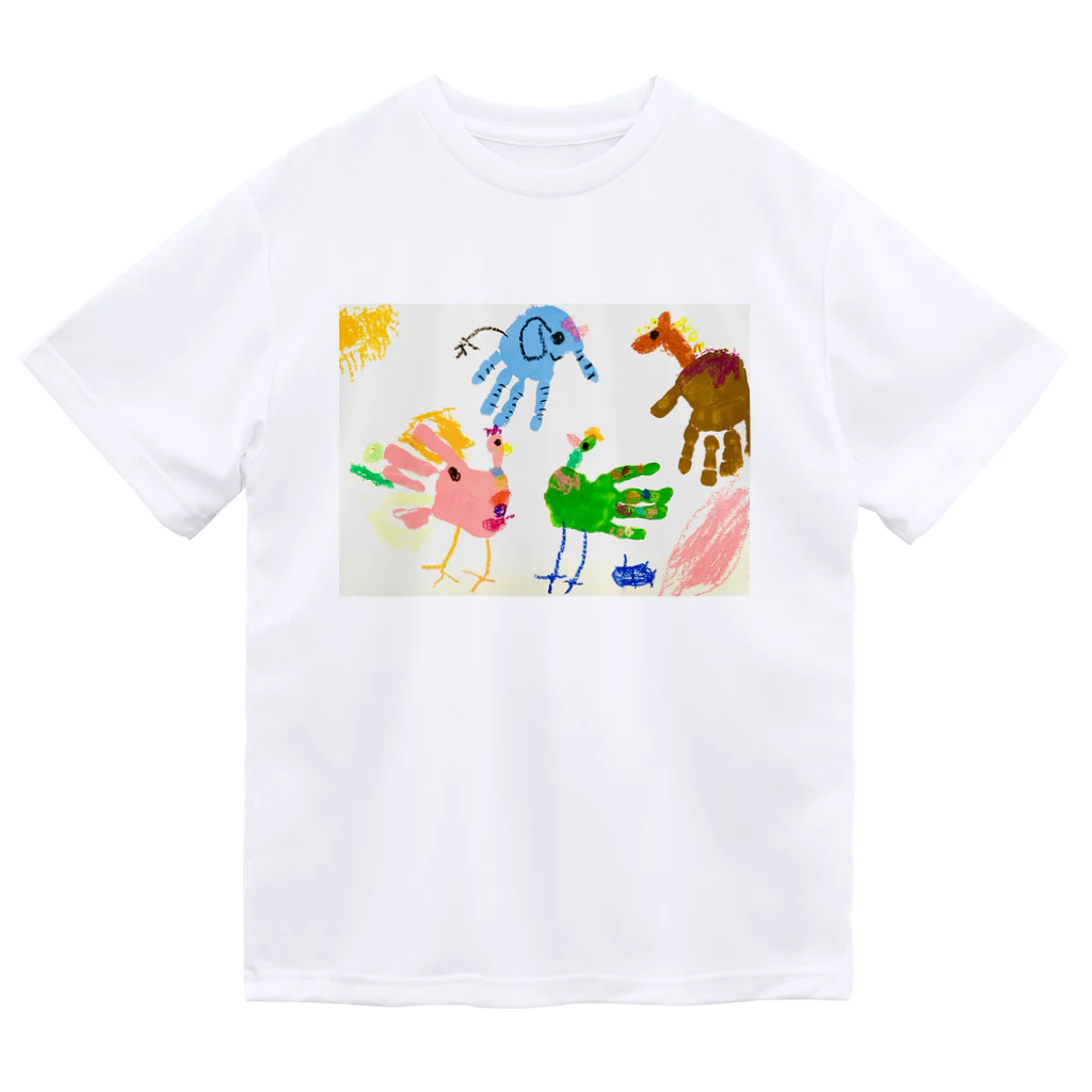 おててのどうぶつえんのおててのどうぶつえん ドライTシャツ