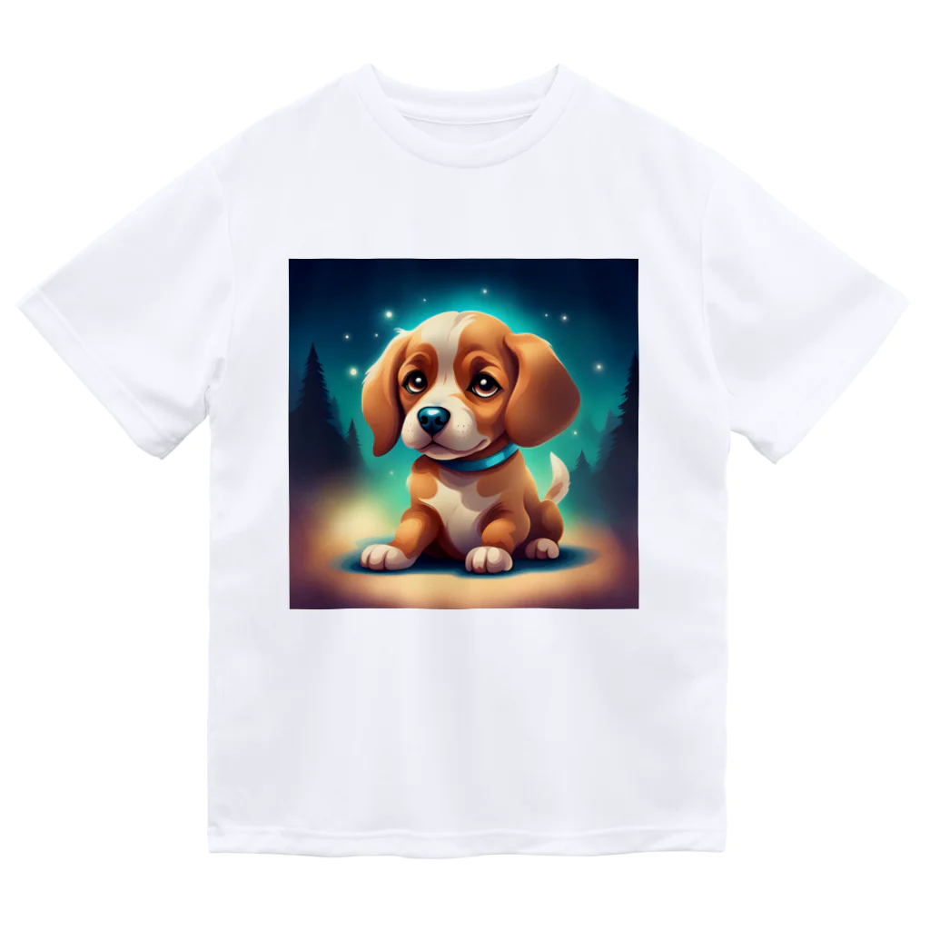 春乃遊羽アイディアイラストショップの可愛い犬のイラスト ドライTシャツ