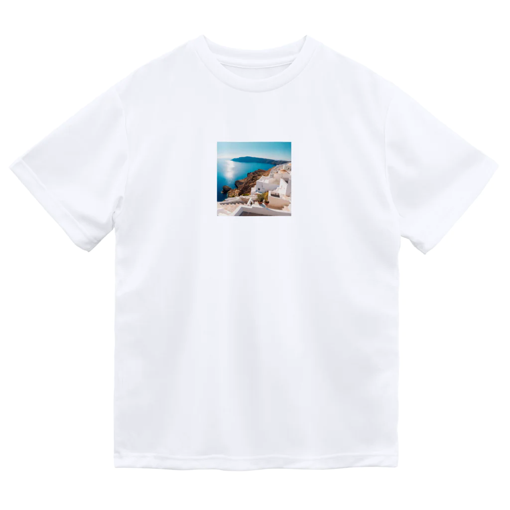 KSK SHOPのギリシャ・エーゲ海の素敵な風景 ドライTシャツ