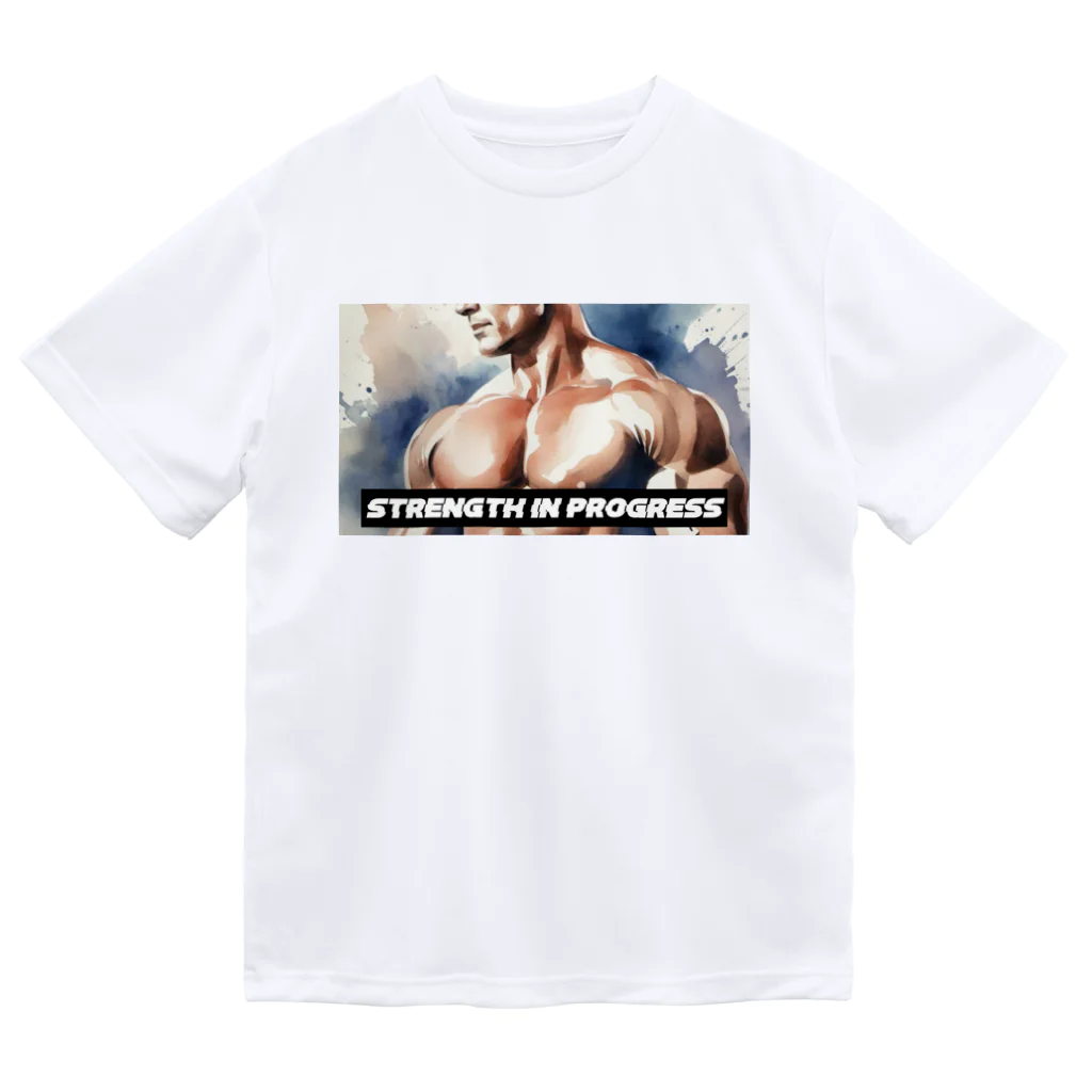 BULKUP MONSTERのマッチョ専用Tシャツ「Strength in Progress（進化する力）」 Dry T-Shirt