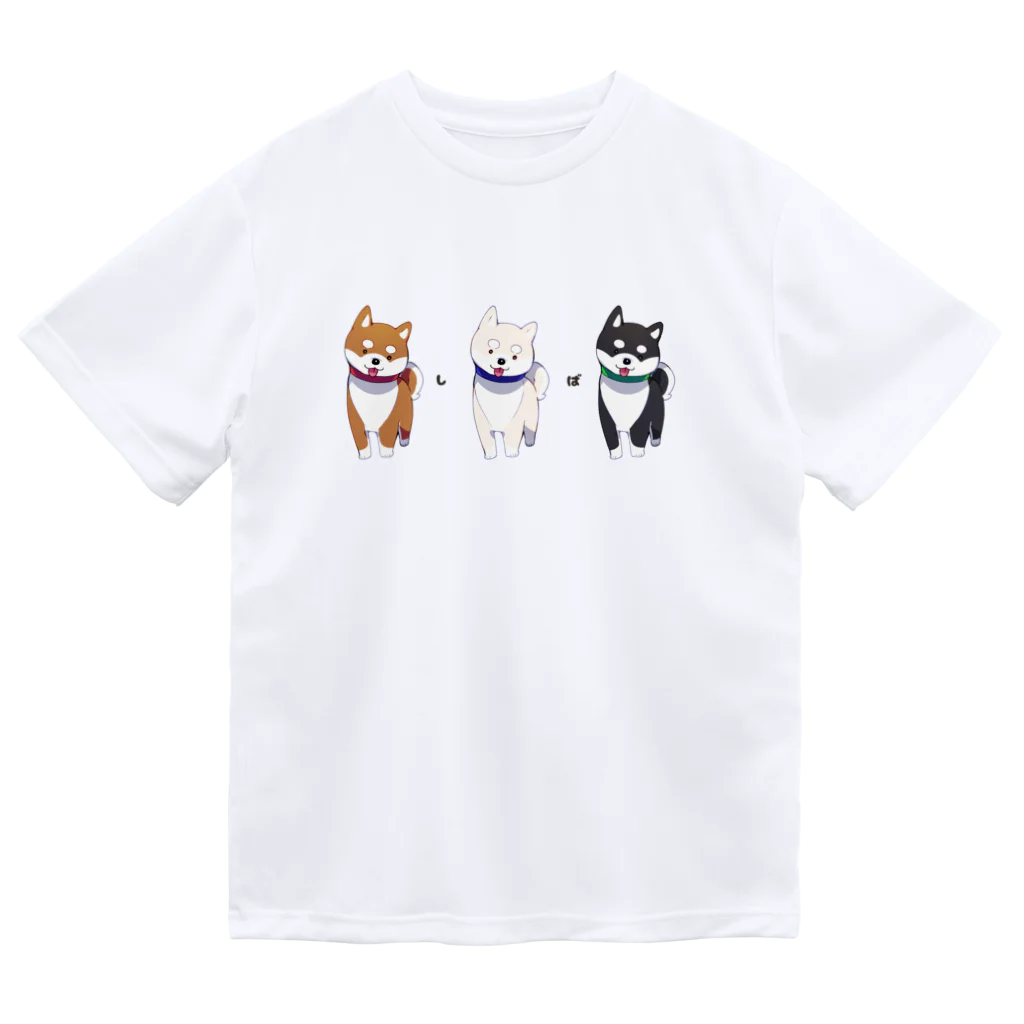 リキの3色柴犬 ドライTシャツ