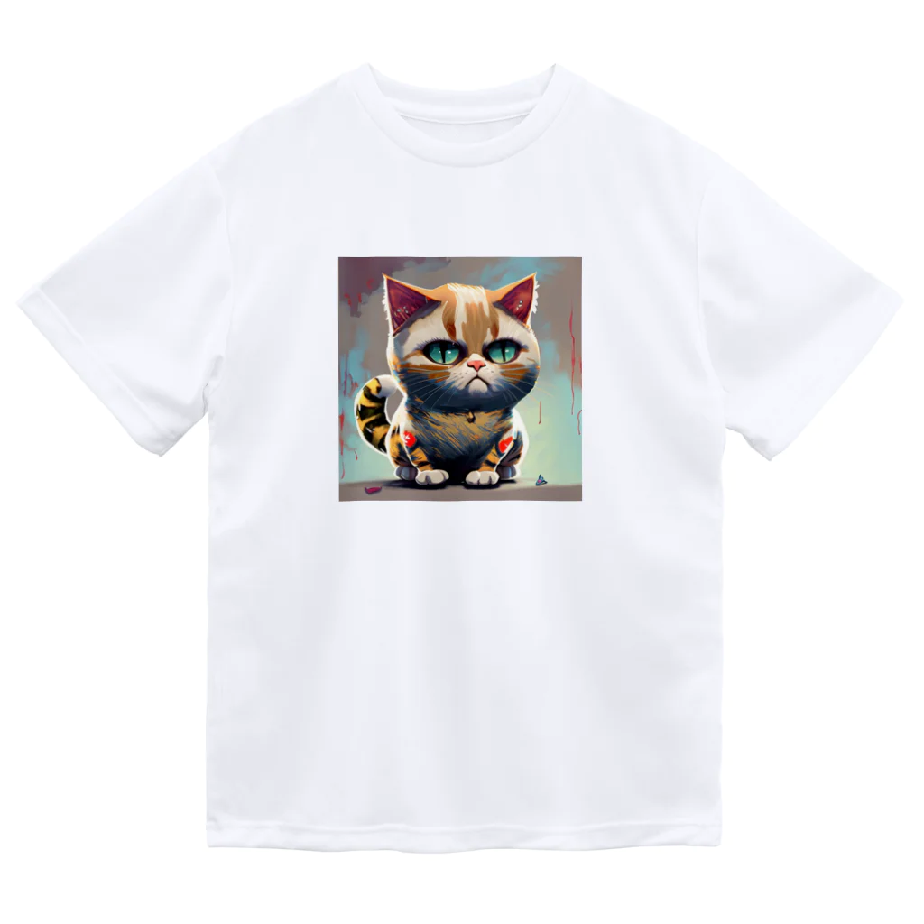 burusukaruの猫のタイガーくん ドライTシャツ