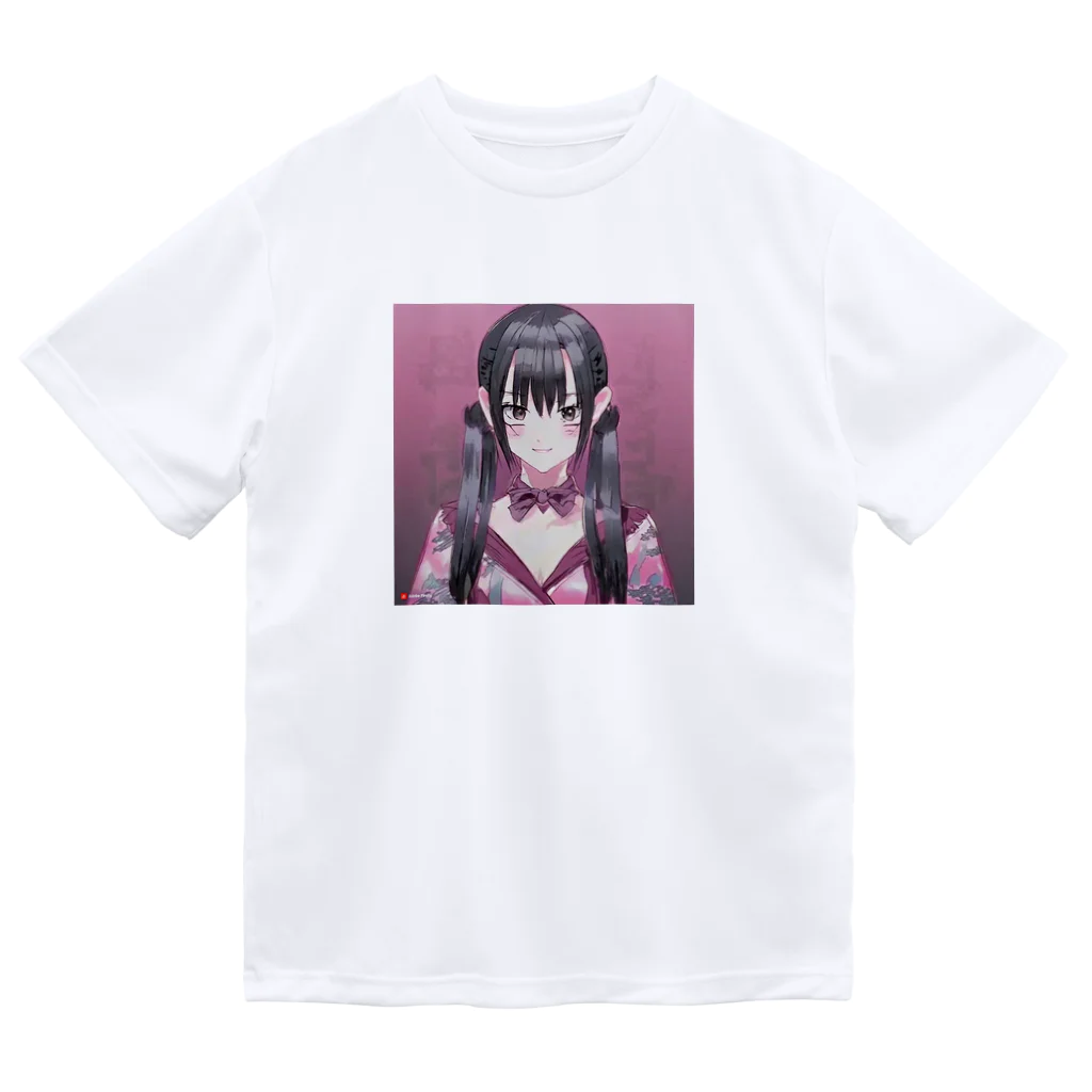 hamusutaroのツインテール女の子 ドライTシャツ