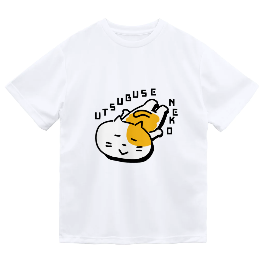 うつぶせネコのお店のうつぶせネコ ドライTシャツ