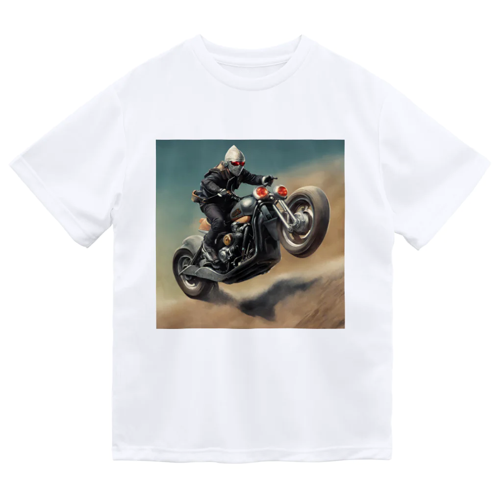 Yamapの仮面のバイク乗り ドライTシャツ