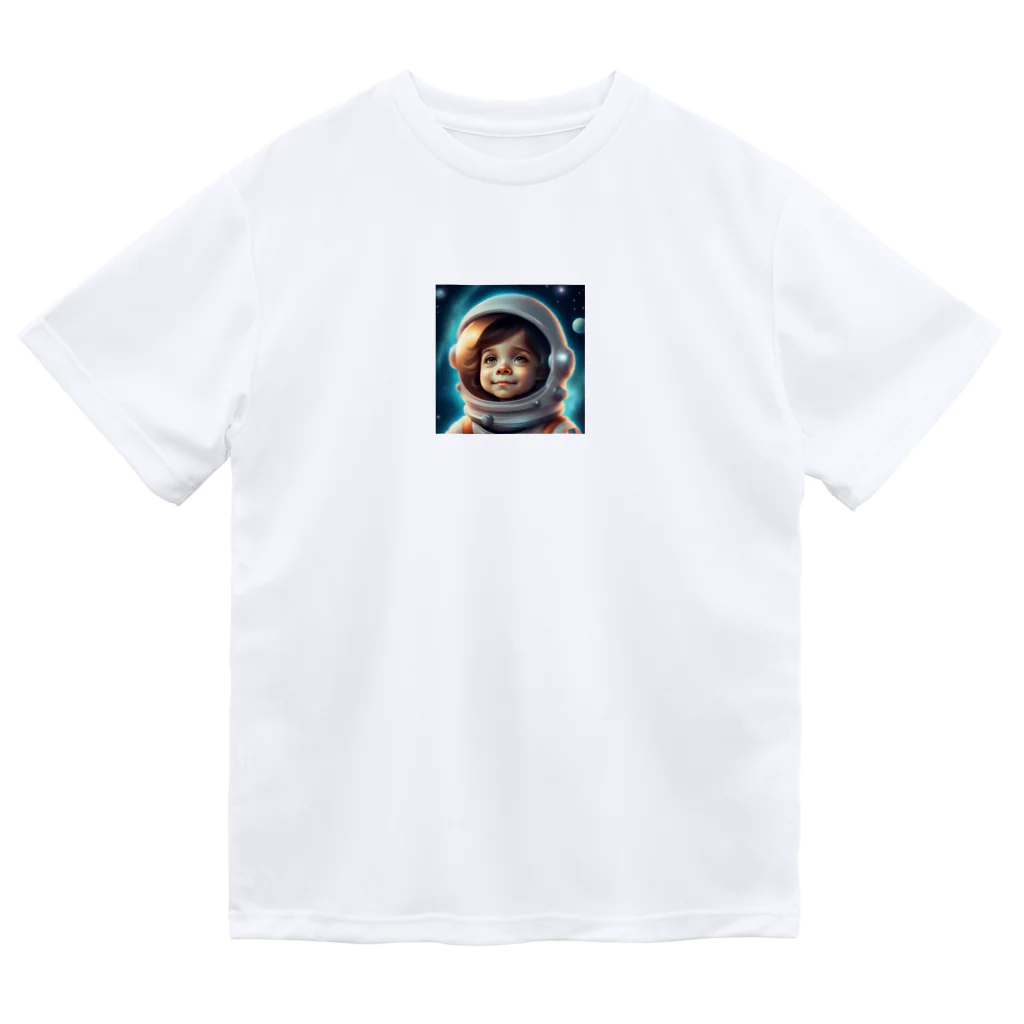 wloop01の可愛い宇宙飛行士 ドライTシャツ