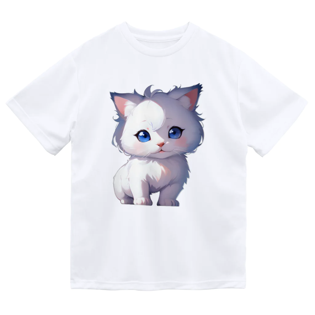 Hoshi_Hikariのホワイトにゃんこ ドライTシャツ