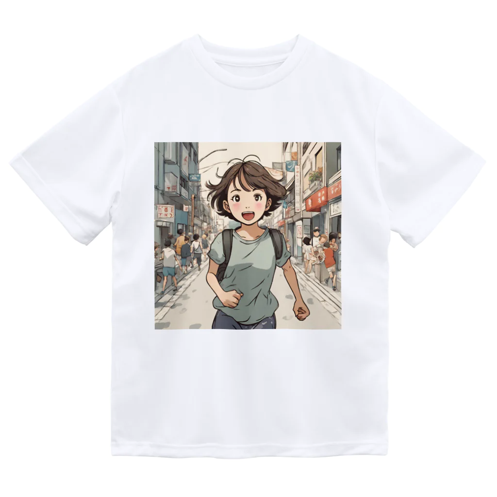 底辺の底辺好きな事を気ままに…。の走る元気な女の子 ドライTシャツ