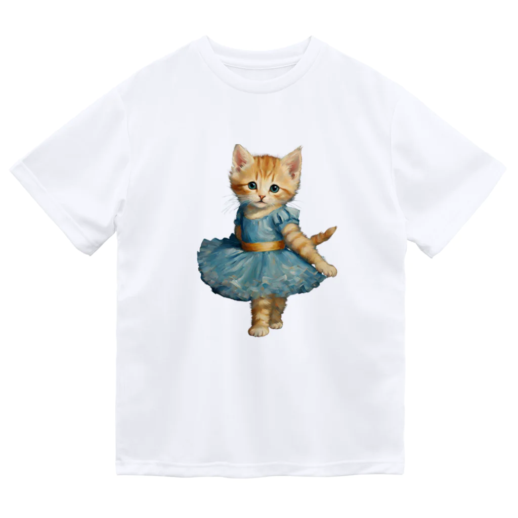 ハッピー・ディライト・ストアのバレリーナの子猫 ドライTシャツ