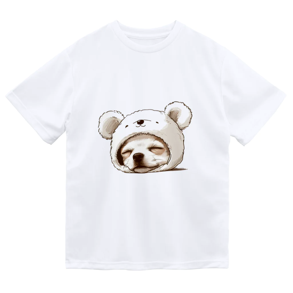 わんにゃんsucculentのクマのコスプレをしたチワワ ドライTシャツ