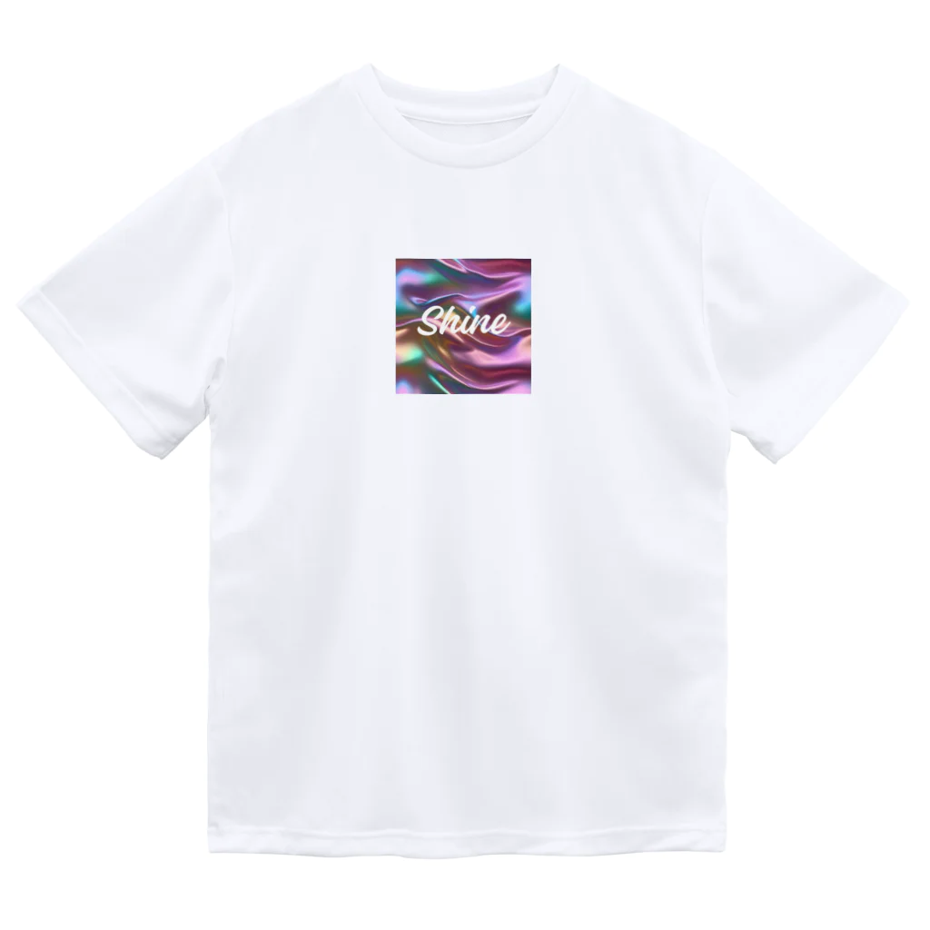 Kumamanのオーロラシルク　Shineロゴ入り ドライTシャツ