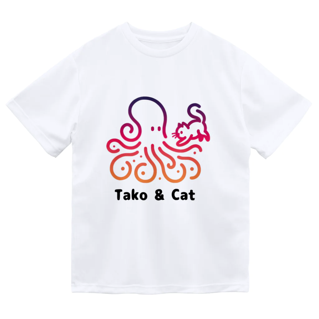 bravoadのタコ & 猫 ドライTシャツ