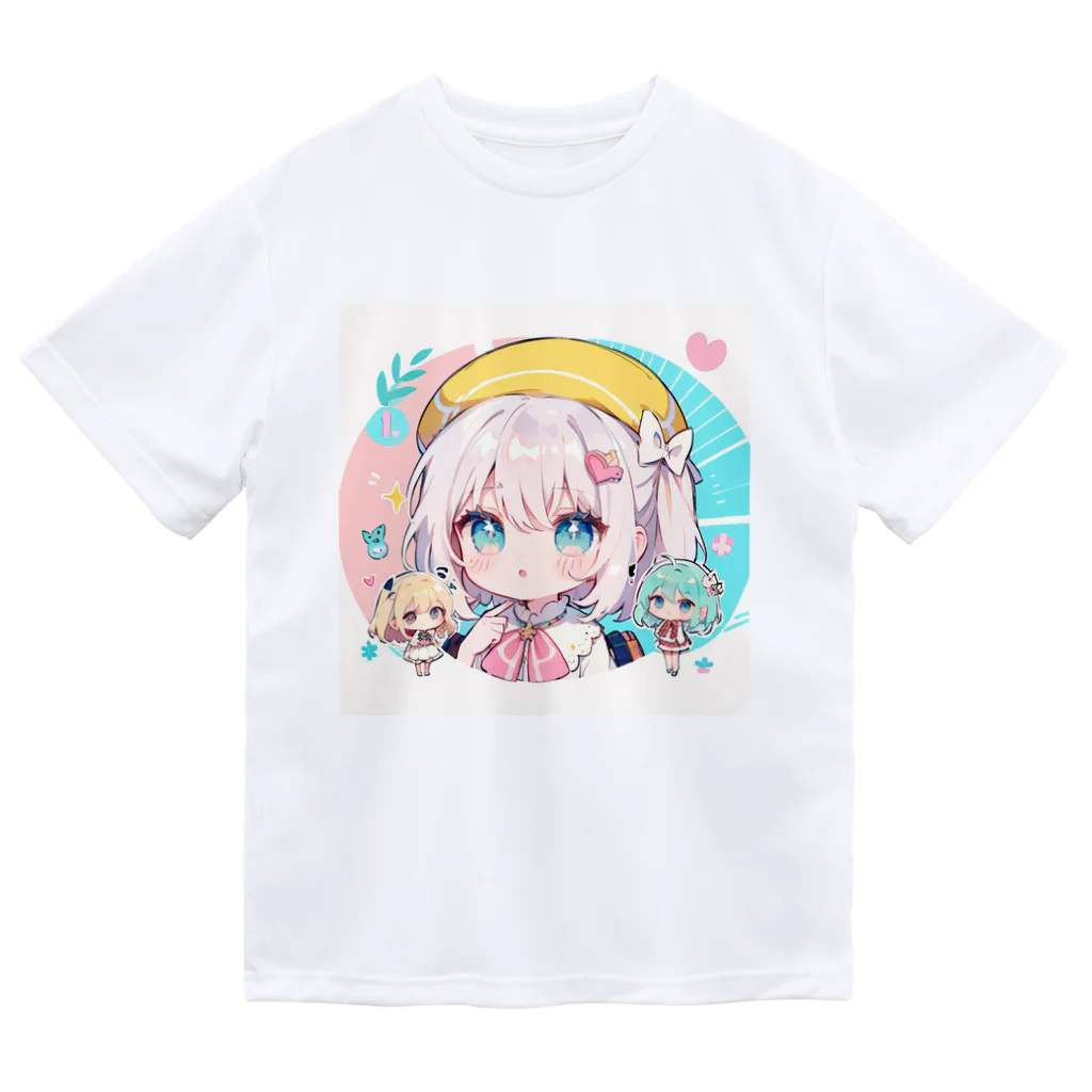 那須モバイル店の帽子を被る女の子 Dry T-Shirt