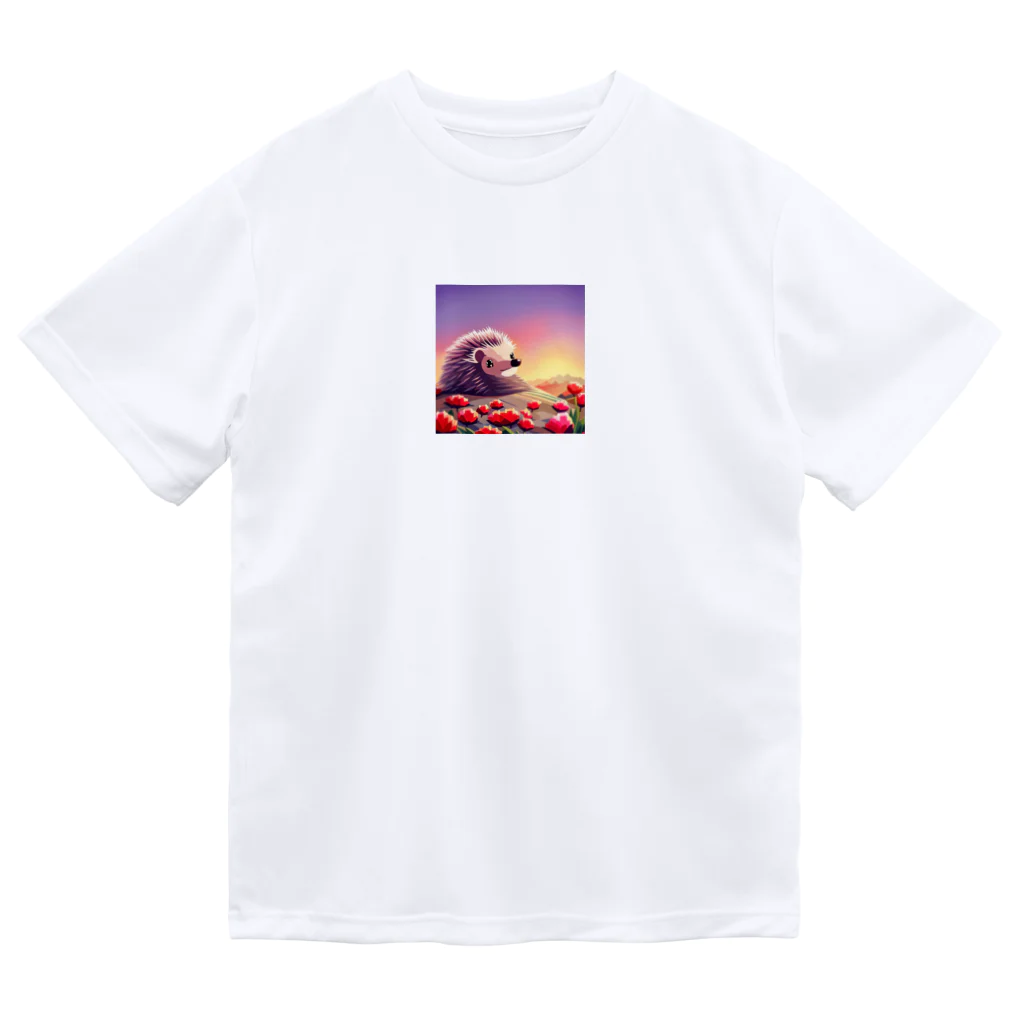 koba777のドット絵ハリネズミ ドライTシャツ