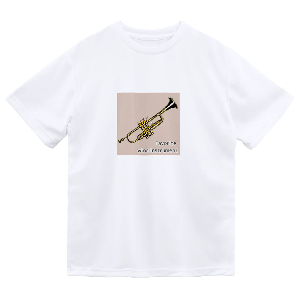 TOMATO913のFavorite wind instrument ～Trumpet～ ドライTシャツ