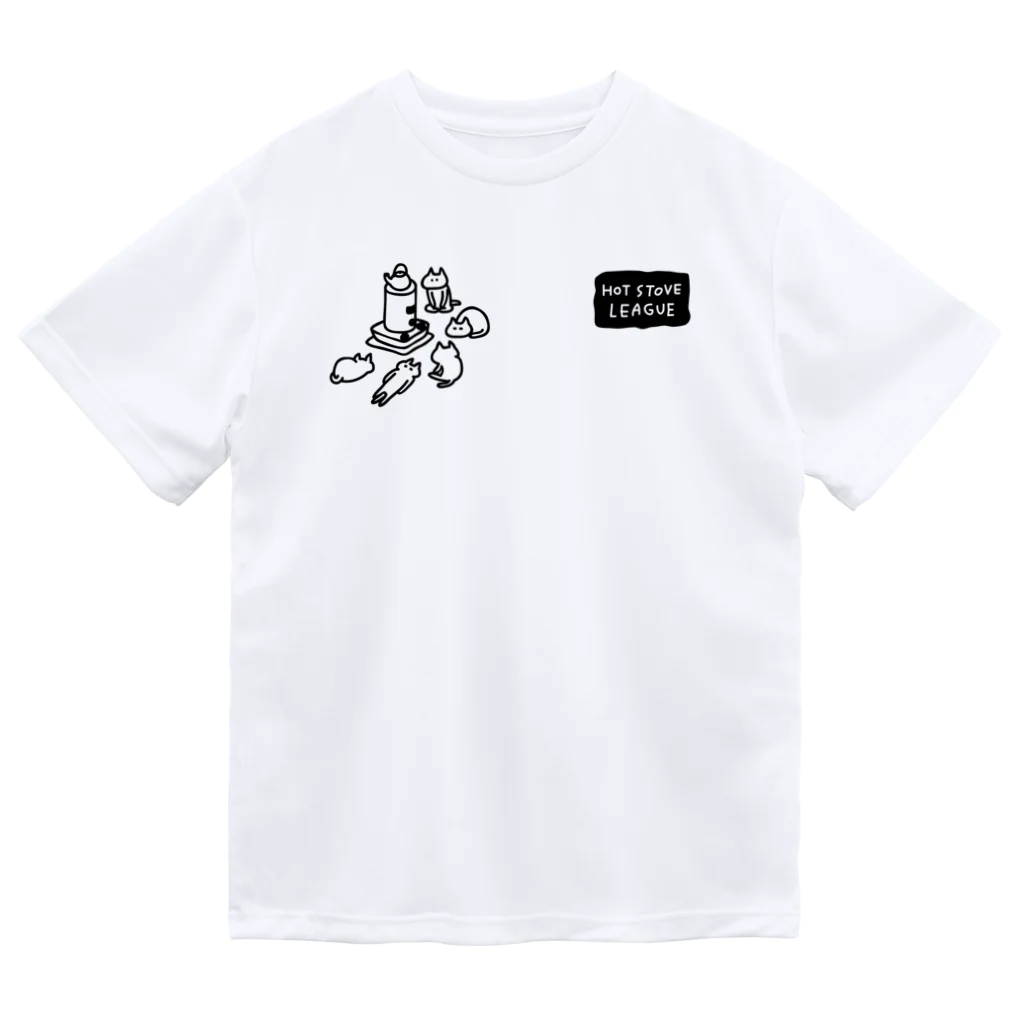 PokuStarのストーブリーグなネコ達 ドライTシャツ