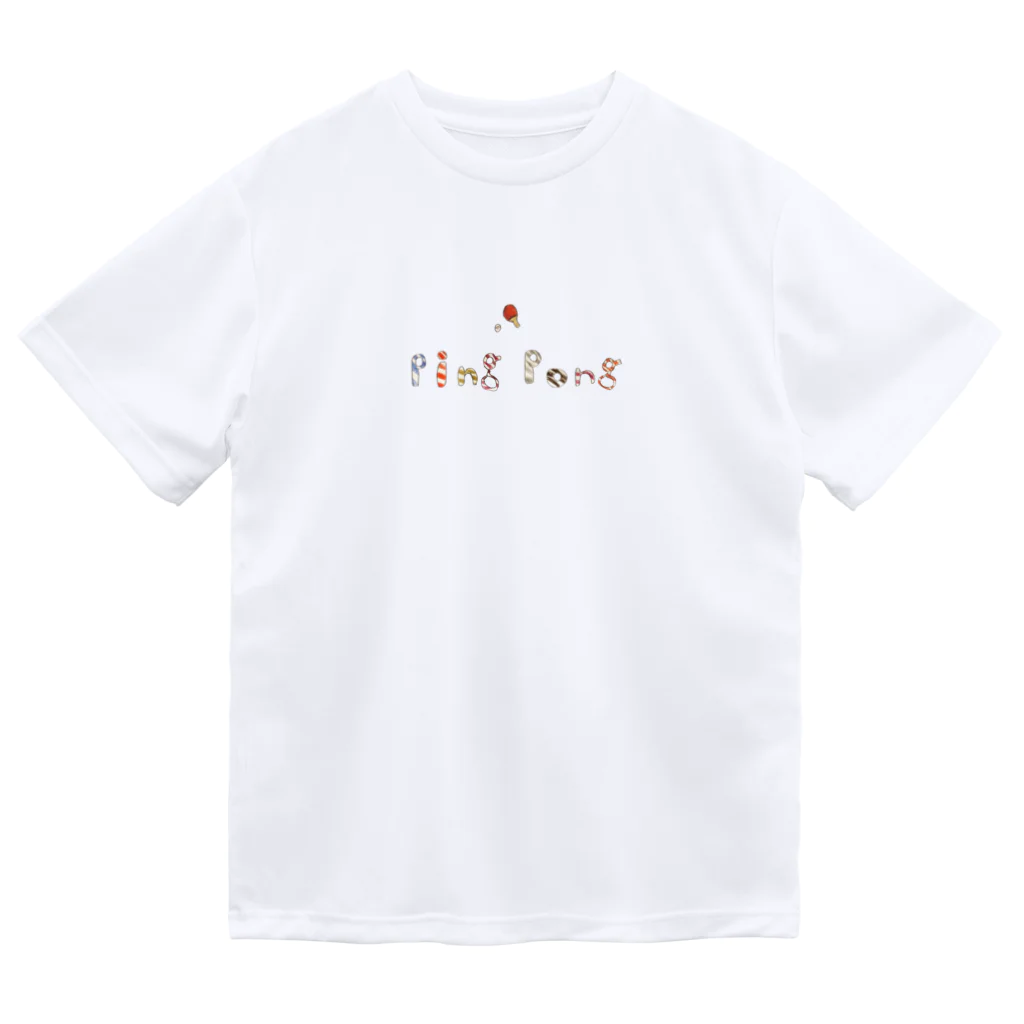 takafumi-777の卓球少年TAKAくんのPingPongロゴグッズ ドライTシャツ