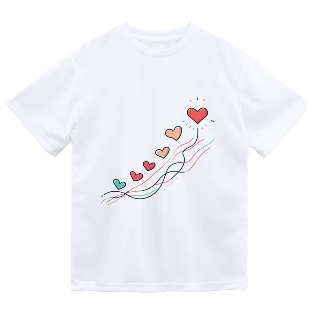 終わらない夢🌈の軽やかに舞うハート🩷 Dry T-Shirt