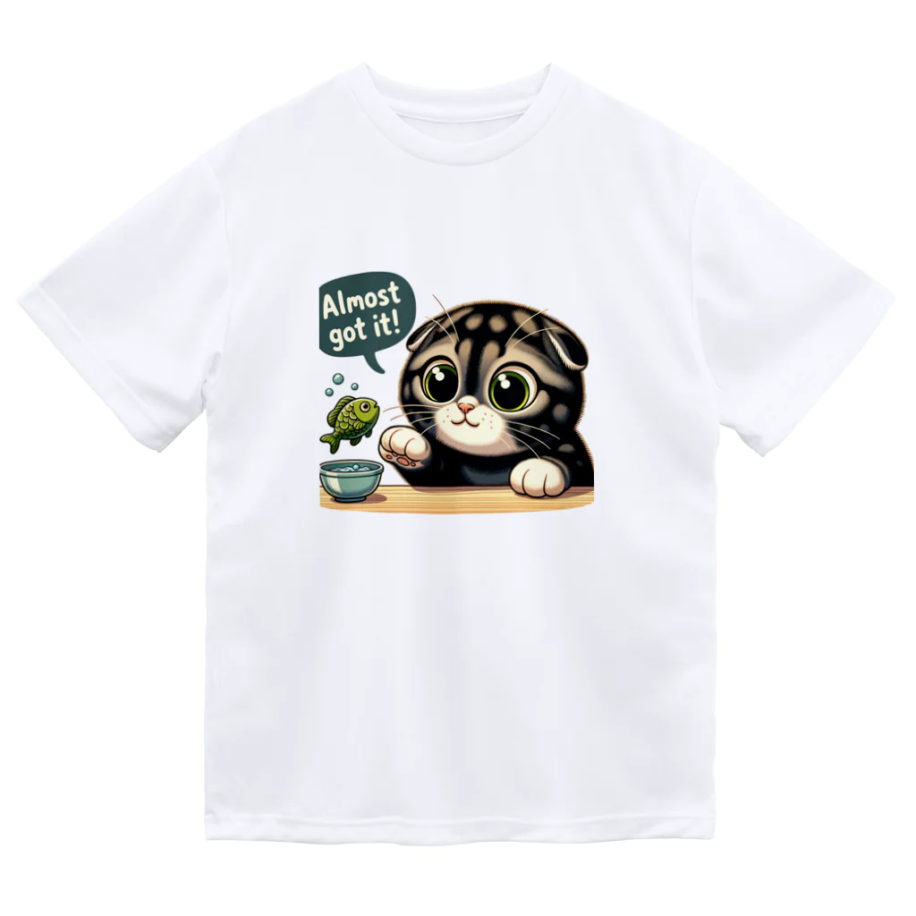 amakanaのまる耳ねこのほっこり時間 ドライTシャツ