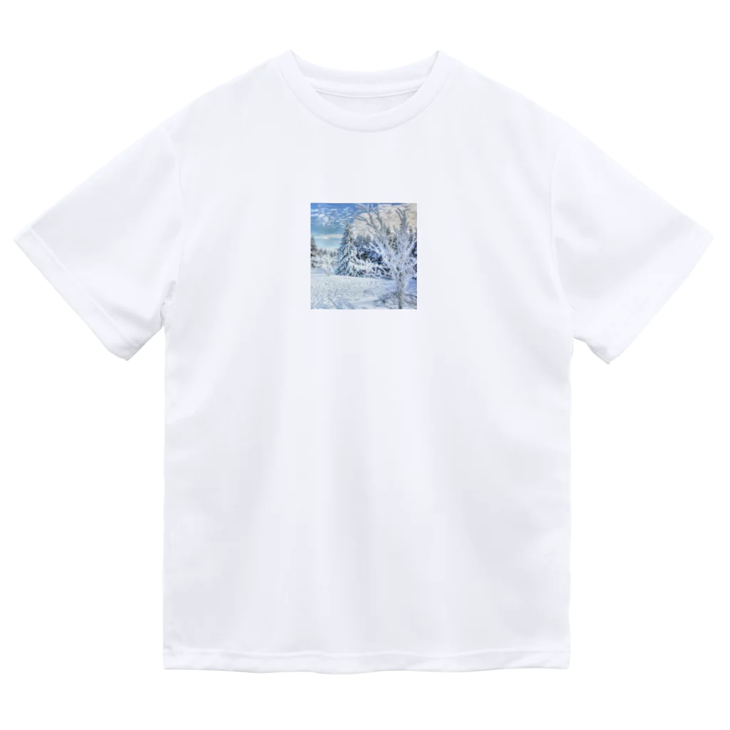 白銀屋の美しい冬の景色 Dry T-Shirt