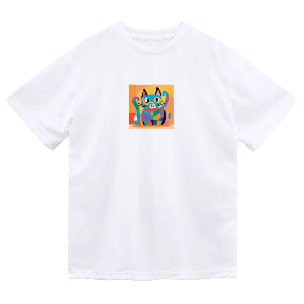 IKA_0120のカラフルな猫 Dry T-Shirt