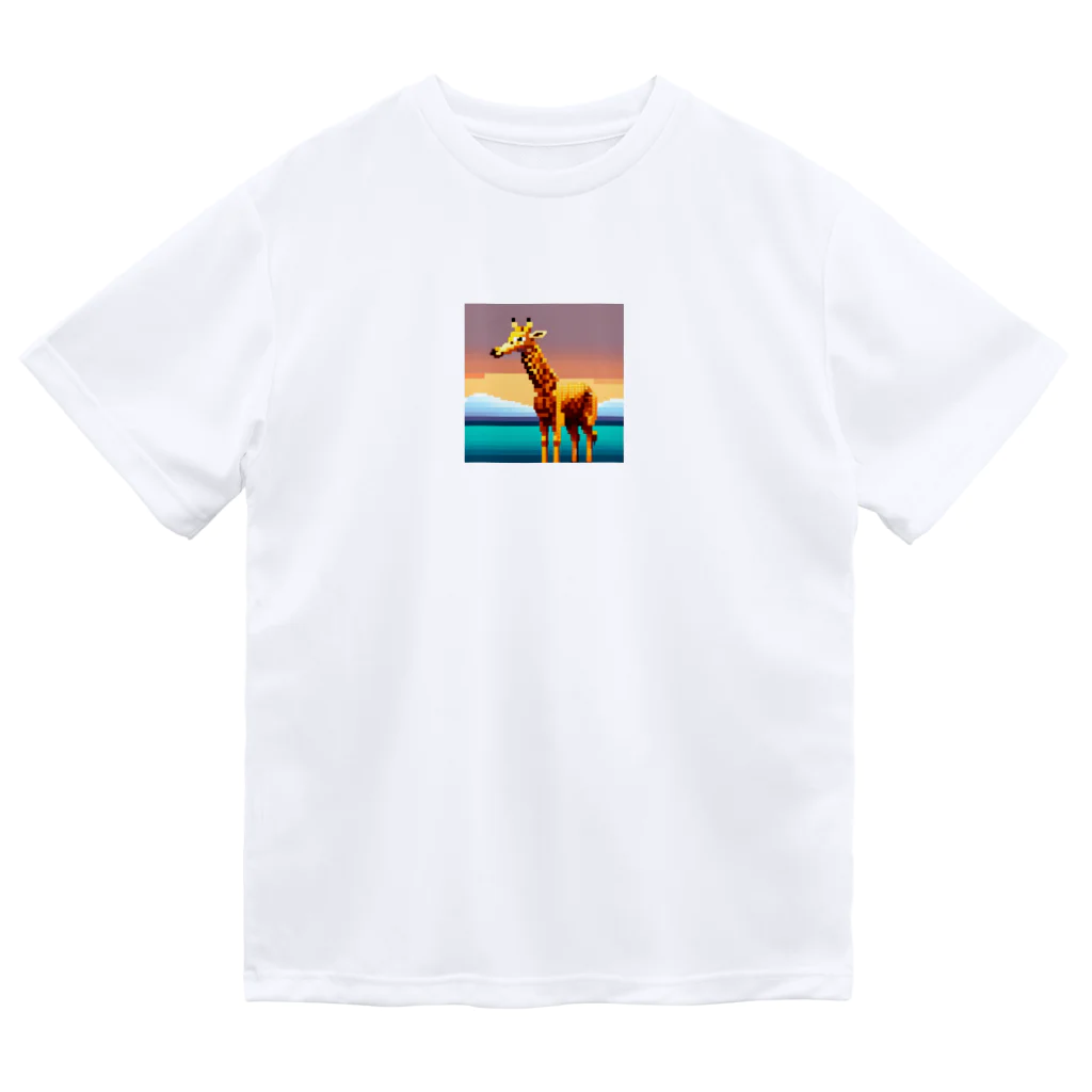 Zep11138のドット絵キリン ドライTシャツ