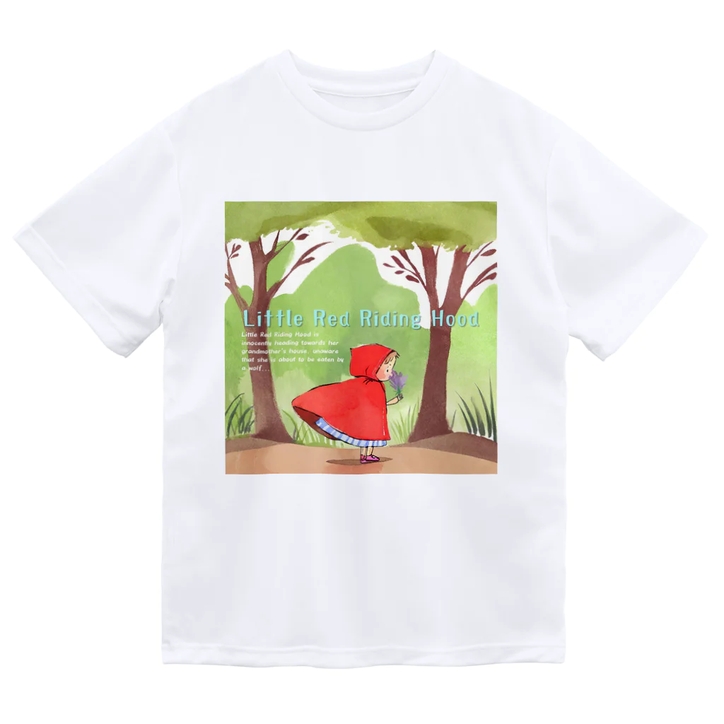 petitringo -プチリンゴ-のおばあさんのお家へ向かう赤ずきんちゃん ドライTシャツ