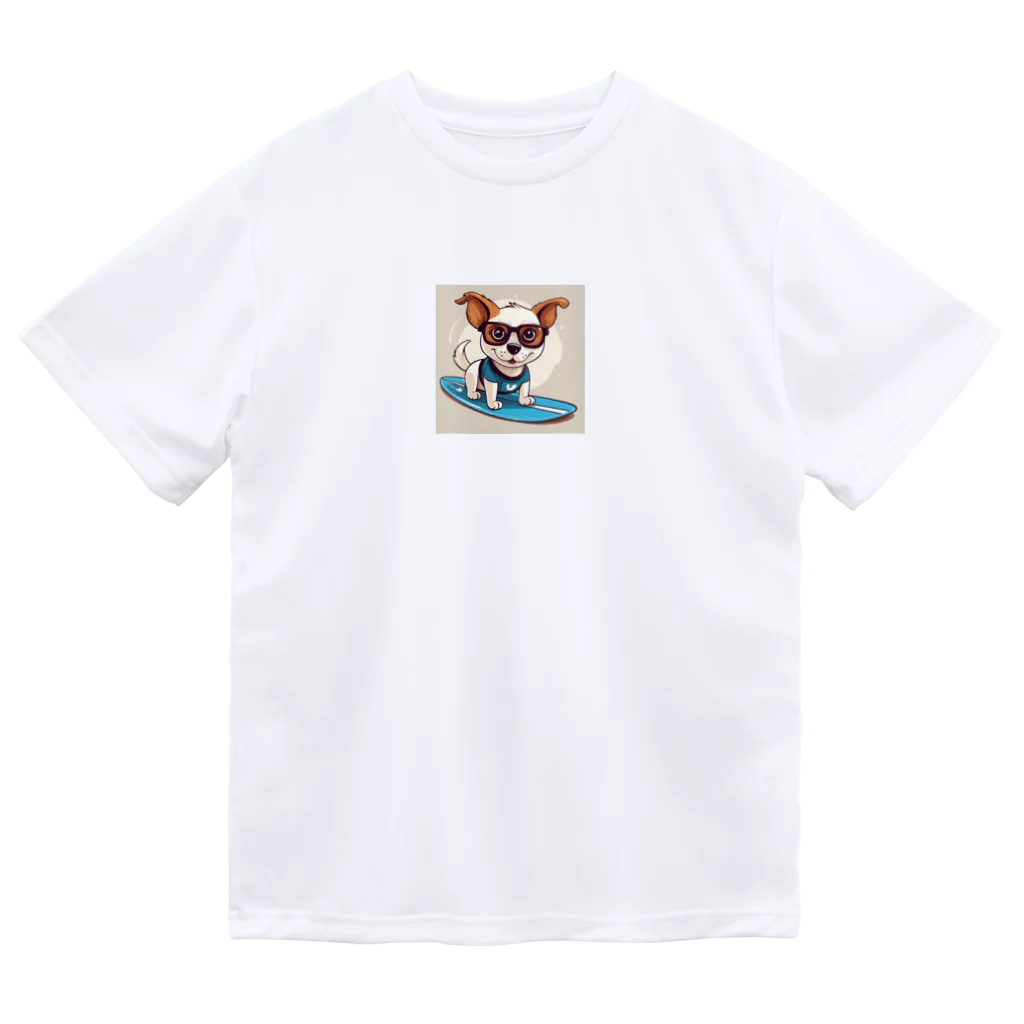 With-a-smileのサーフィン犬 Dry T-Shirt