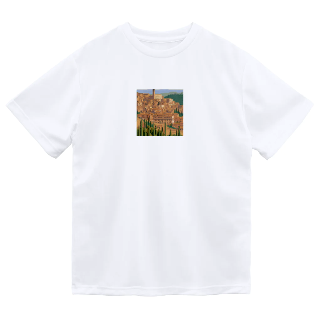 keita-sawadaのドット　イタリアのシエナの街並み Dry T-Shirt