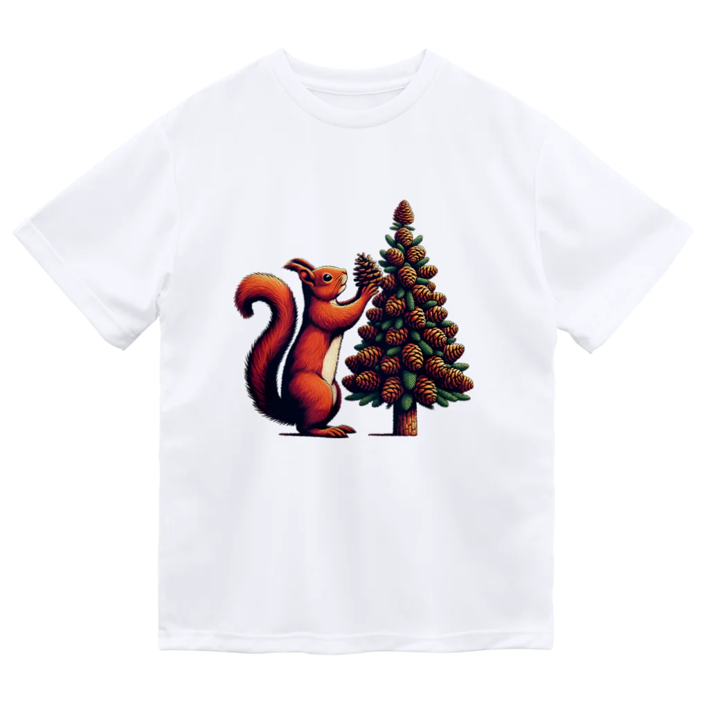 niko&PANDA shopのリスのクリスマス Dry T-Shirt