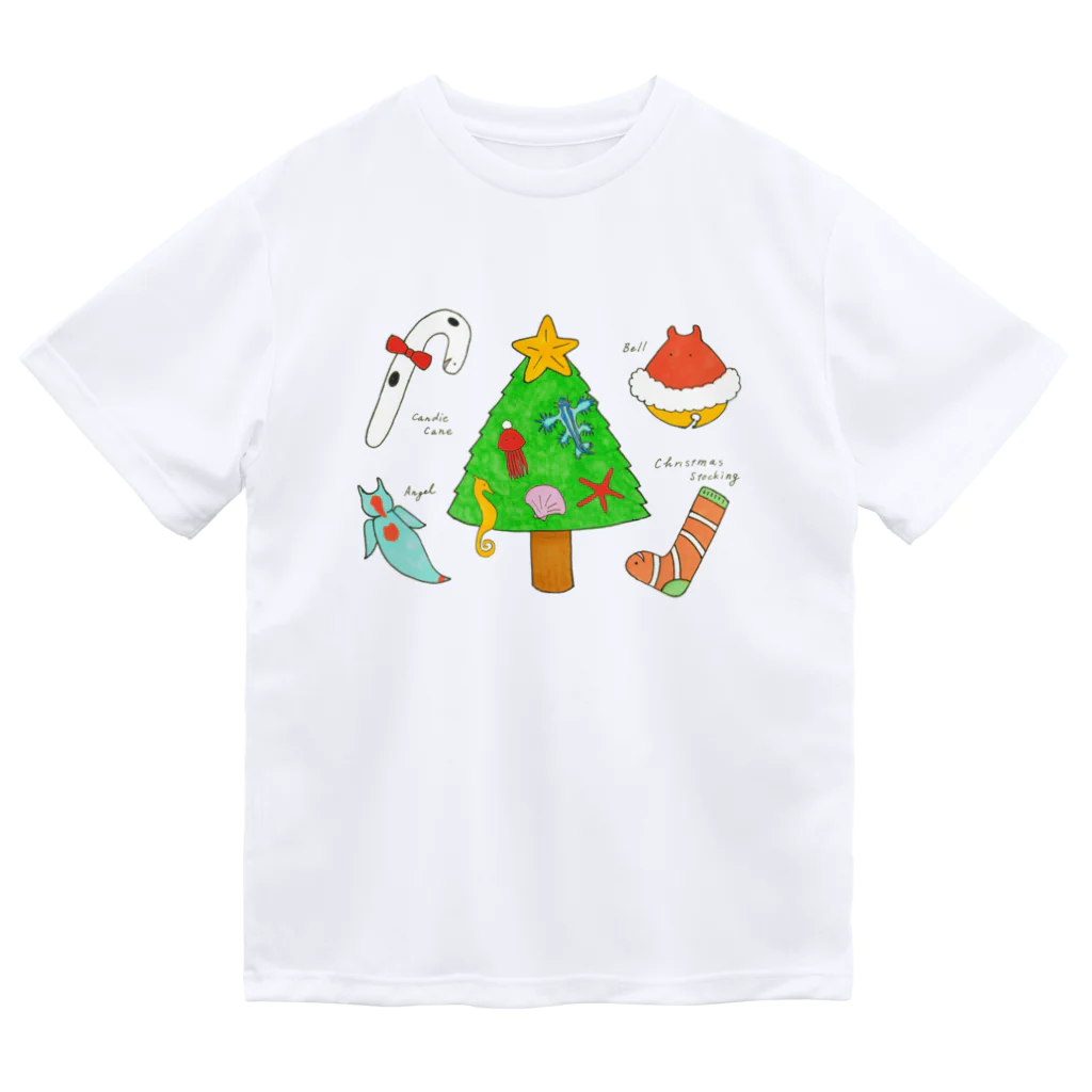 森図鑑の[森図鑑] 海洋生物のクリスマスパーティ ドライTシャツ