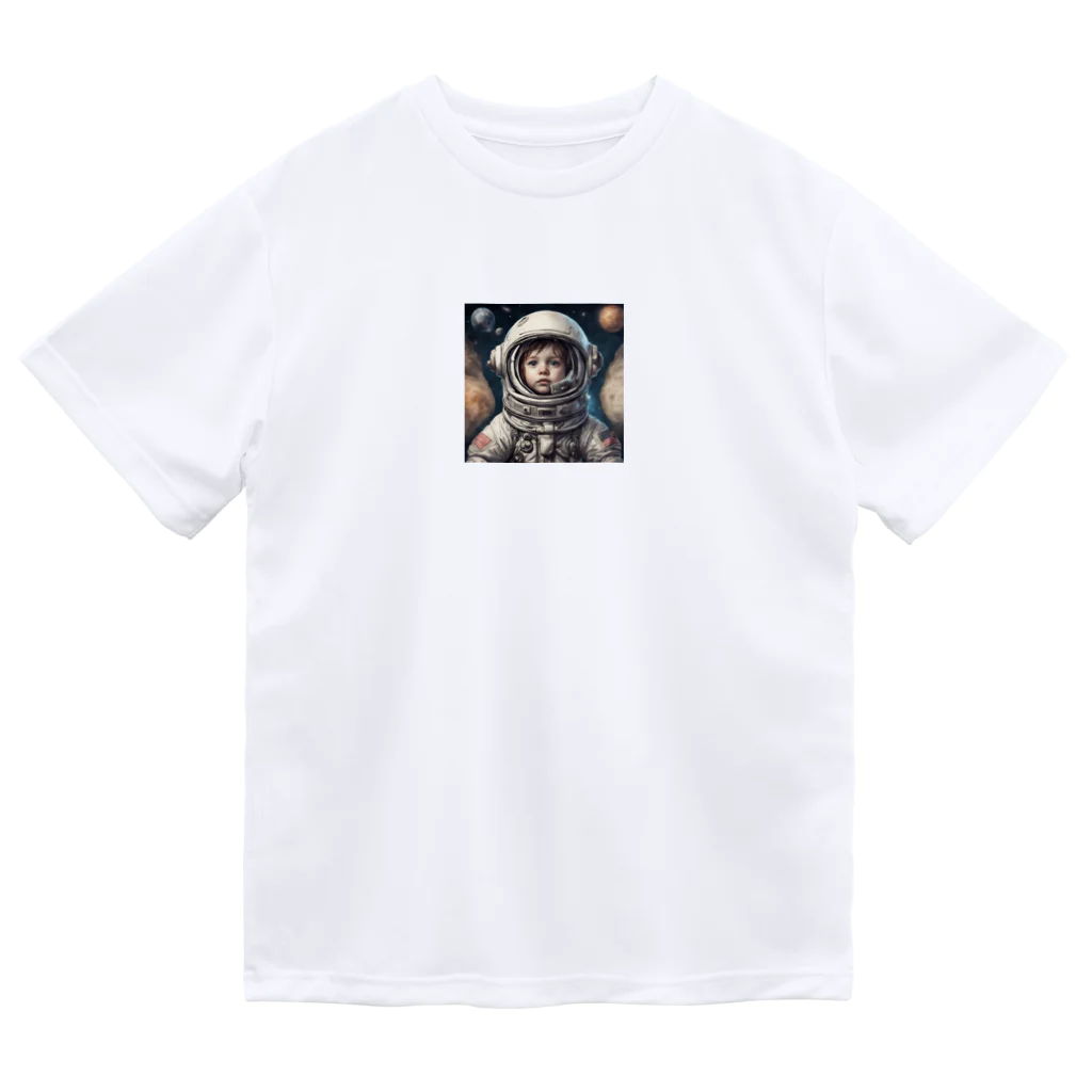 茉莉花の少年の夢💜宇宙飛行士 ドライTシャツ