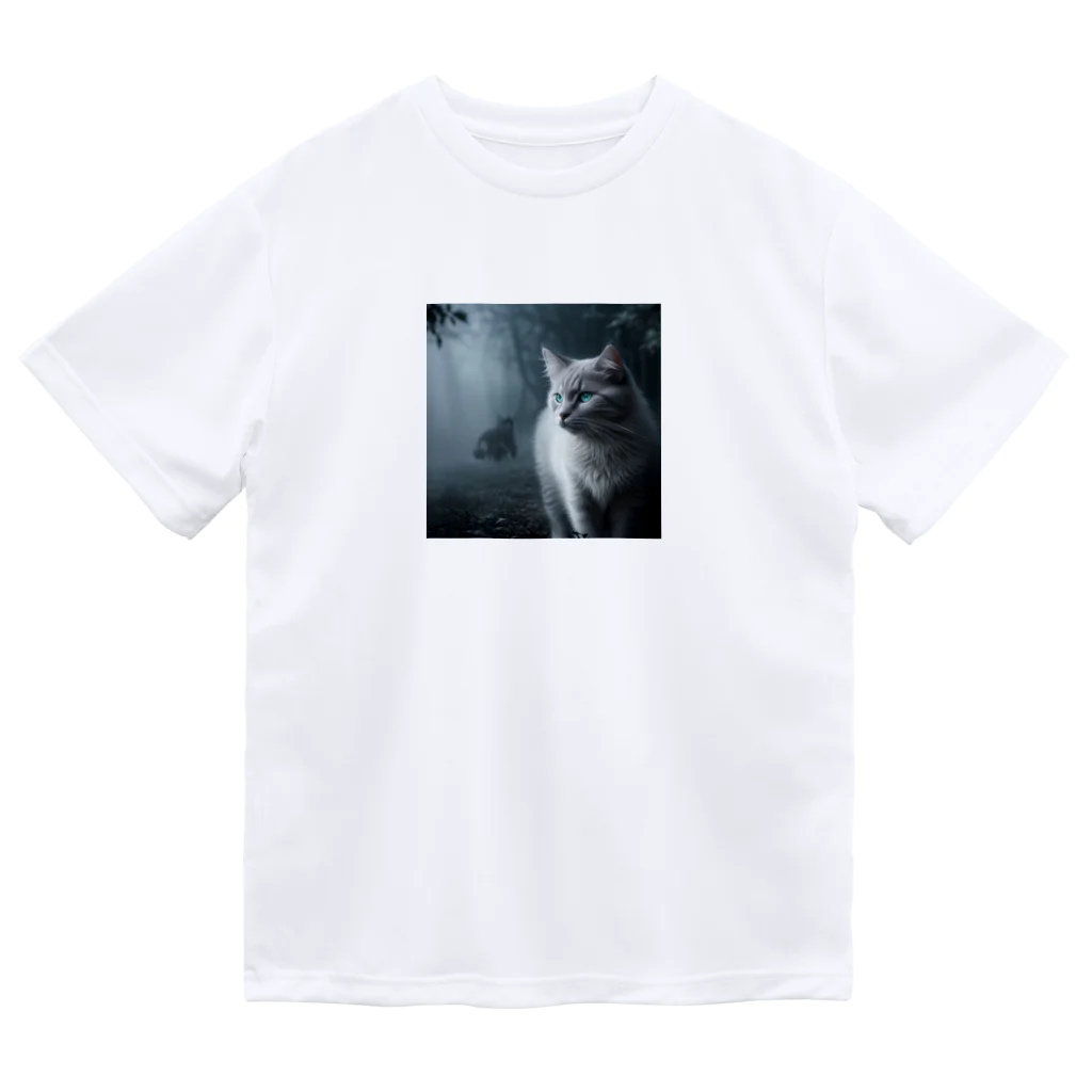 ZZRR12の「境界を見つめる猫の眼差し」 Dry T-Shirt