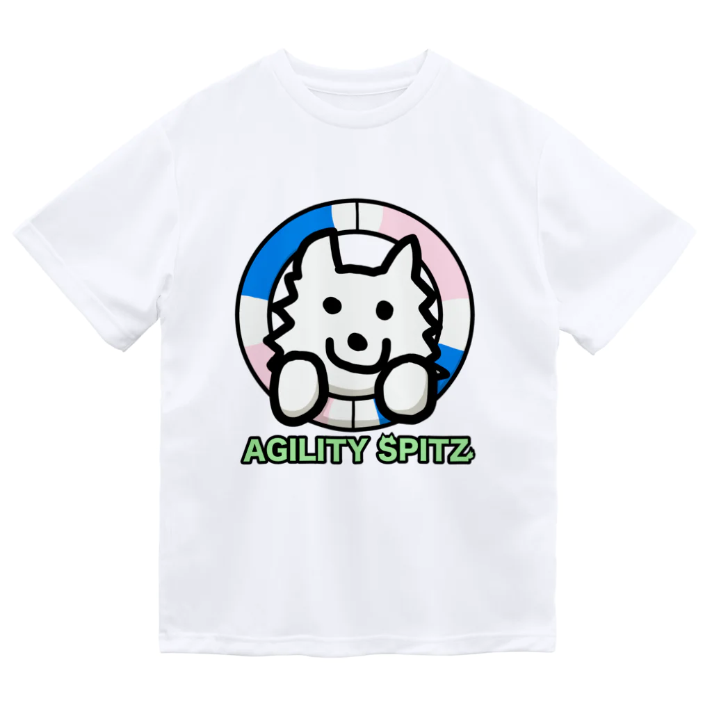 ehime@けだま&もち＆すみのAGILITY SPITZ「タイヤからこんにちは！」 Dry T-Shirt