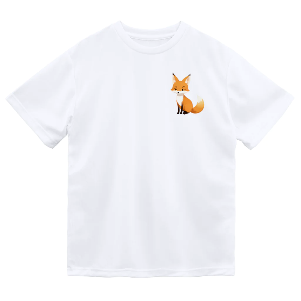 kumatakoのきつね ドライTシャツ