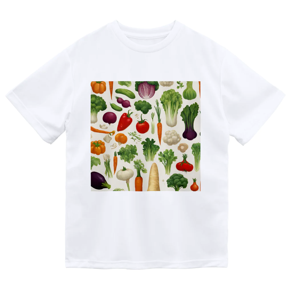 エルのショップの野菜たち ドライTシャツ