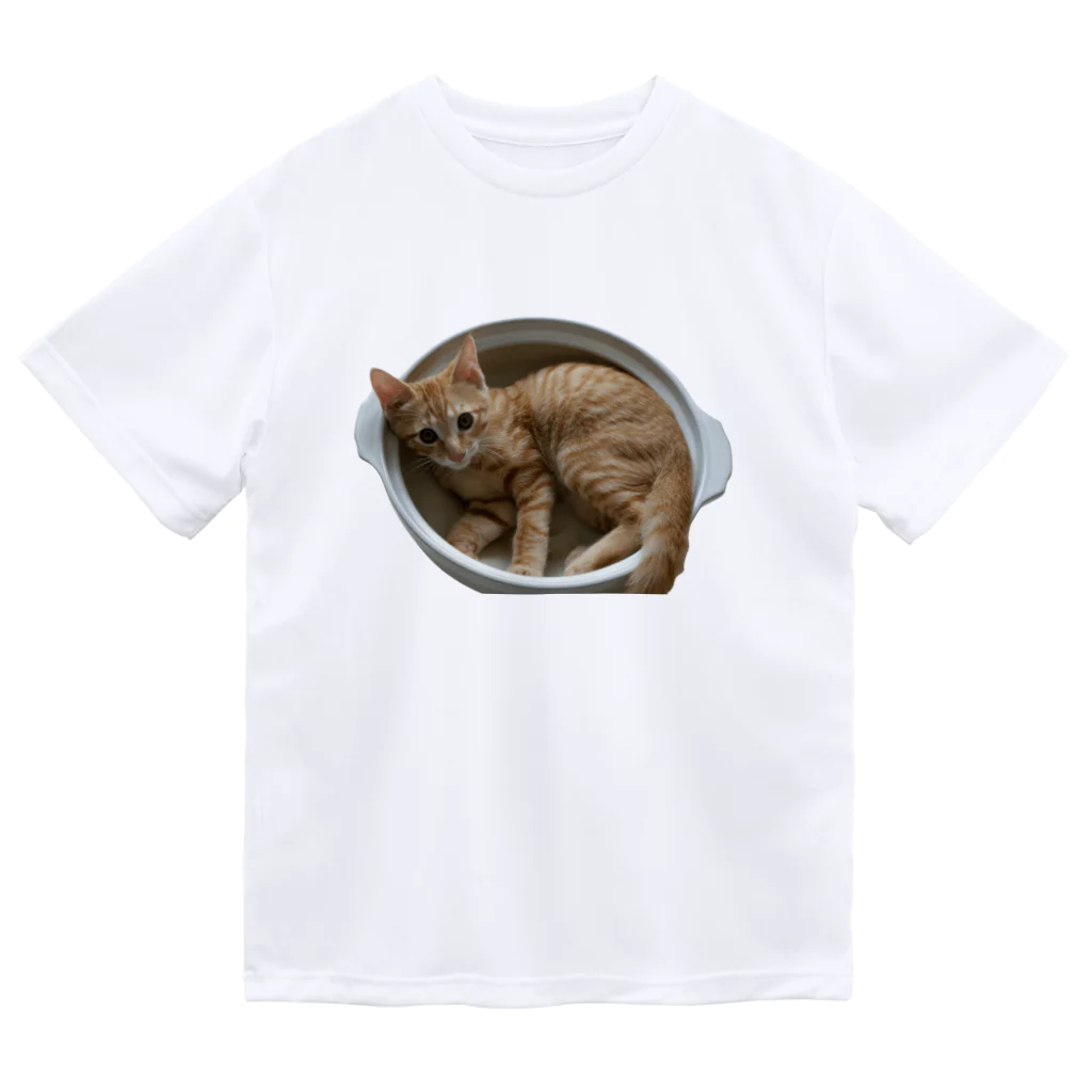 sorabellのねこ鍋 ドライTシャツ