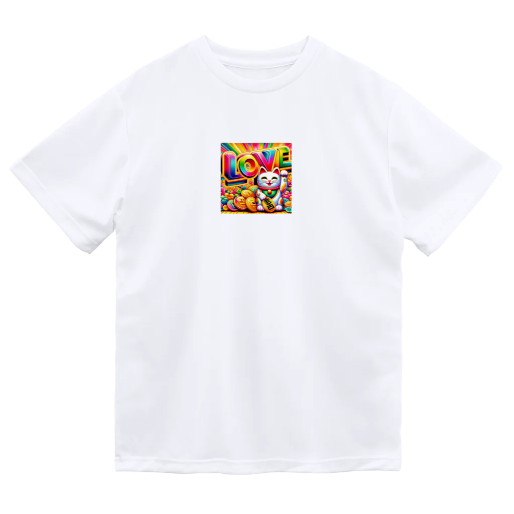 DesignDreamerの光輝く福招き猫 Dry T-Shirt