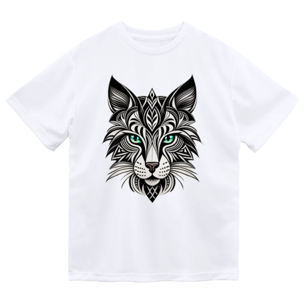 629_CAT_ARTのモノラルキャット Dry T-Shirt